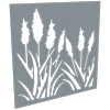 ProtectorAl 300 - 1200 x 300 - 1200mm Silver Brushed / Gloss White Bullrush Unframed Composite Deco Panel
