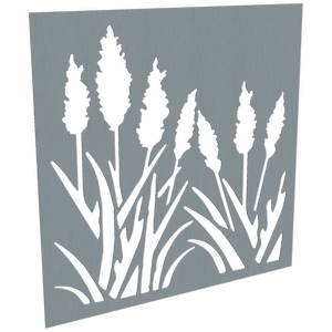 ProtectorAl 300 - 1200 x 300 - 1200mm Silver Brushed / Gloss White Bullrush Unframed Composite Deco Panel