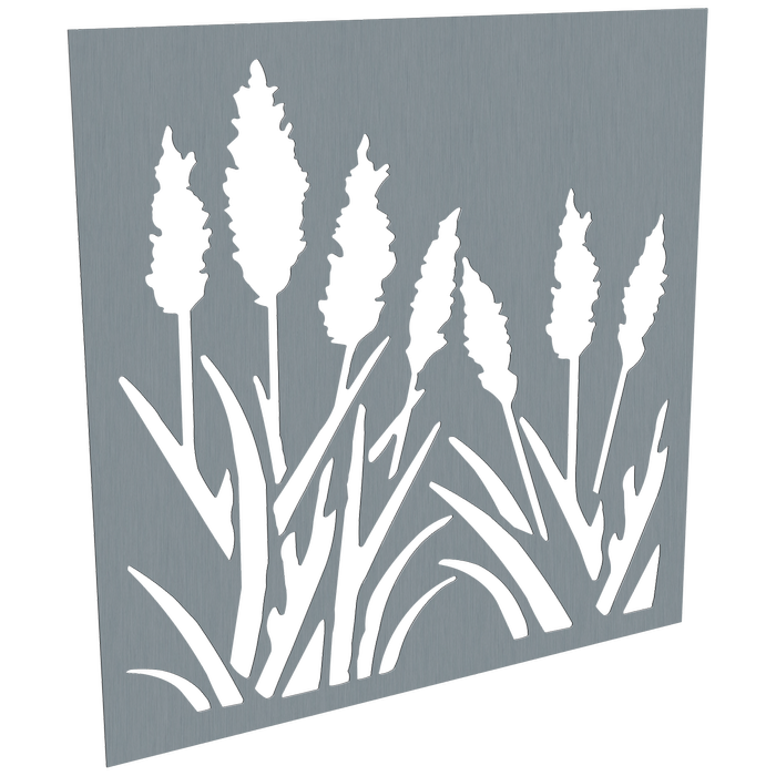 ProtectorAl 300 - 1200 x 300 - 1200mm Silver Brushed / Gloss White Bullrush Unframed Composite Deco Panel
