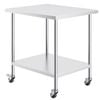 Vevor 762x914x954.6mm Stainless Steel Work Table Silver for Restaurant Home Hotel