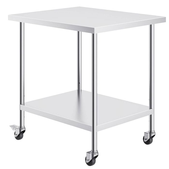 Vevor 762x914x954.6mm Stainless Steel Work Table Silver for Restaurant Home Hotel