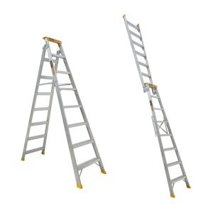 Gorilla 150kg Pro-Lite 8 Step Dual Purpose Aluminium Ladder