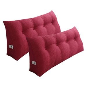 SOGA 2x 120cm Rose Red Wedge Pillows