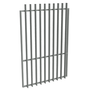 ProtectorAl 800-1200W x 1800H Palladium Silver Aluminium Radiator Pool Gate