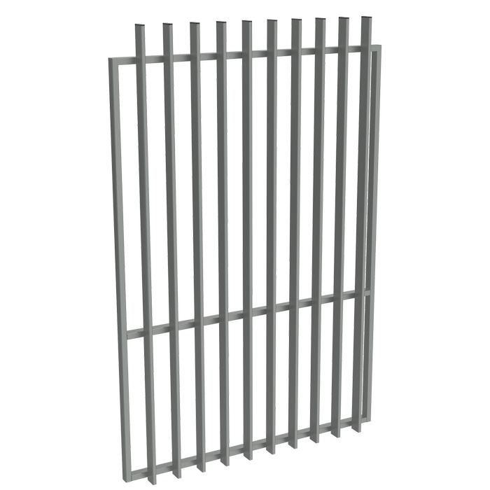 ProtectorAl 800-1200W x 1800H Palladium Silver Aluminium Radiator Pool Gate