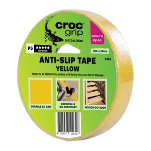 Croc Grip 10m x 25mm Yellow Anti-Slip Tape