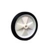 Move It 100mm White Plastic Centre Wheel And Rubber Tyre