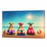 Beach Babes | 90 x 60cm Stretched Canvas Print