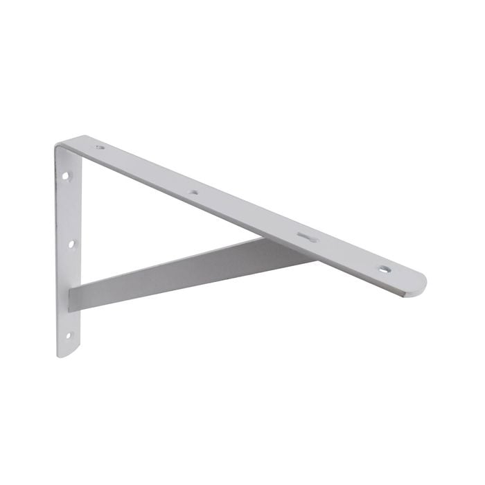 Carinya 250 x 200mm White Heavy Duty Straight Stayed Bracket
