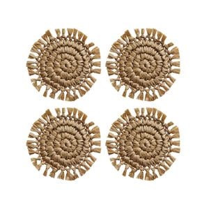 Fringe Natural Coaster Round
