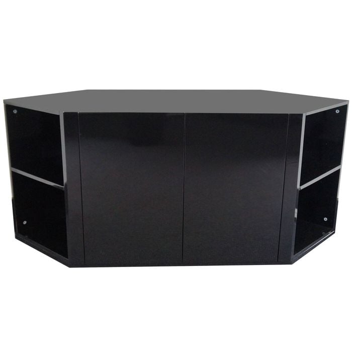 Zenova Black Corner TV Entertainment Unit
