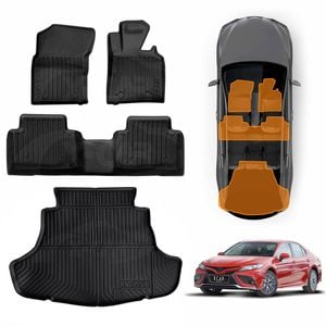 3D Floor Mats Boot Liner for Toyota Camry 2018-2024 All Weather Cargo Trunk Luggage Tray