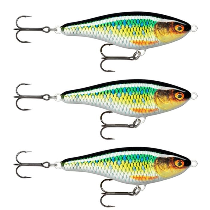 3x Rapala 12cm Twitchin' Rap Slow Sink Glidebait Fishing Lures - Rock n Roach