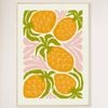 Galrie Vibrant Pineapple Print Wall Art from Abstract Fruit Collection for Kitchen Decor, Wood Frame, A1 60 x 84cm (23 x 33inch)