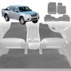 6D Diamond Car Floor Mats for Mazda BT-50 (J97M)2006-2011-Full Set-Grey-Outback GT