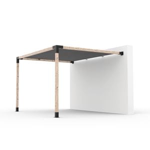Toja 3.05 x 3.66m Grid Wall Mount Pergola Kit W/ Shade Sail