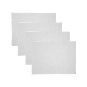 4PK Bambury Tableware/Dinnerware Linen Placemat 33x45cm Silver