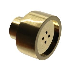 Adoored 26mm Brushed Brass Button Cabinet Knob - 4 Pack