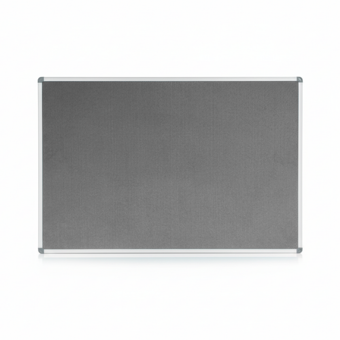 Corporate Felt Pinboard Aluminium Frame 900x600mm Grey