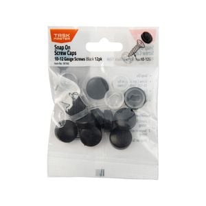 Taskmaster 10-12G Snap On Screw Cap Black - 12 Pack - Black 10-12g