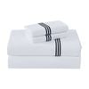 Grosvenor House 500TC Hotel Embroidered Sheet Set Super King White With Black