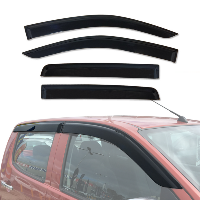 AUSGO Injection Weather Shields for ISUZU D-MAX DMAX Dual Cab 2012-2020 Weathershields Window Visors Wind Deflectors