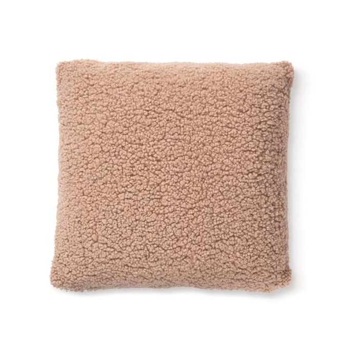 Bedding House 45cm x 45cm Brown Sherpa Filled Cushion 45x45cm