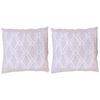 2x LVD Cotton Quilted Square Cushion Home Sofa/Couch Decor 55cm Raspberry Cider