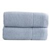 2pk Renee Taylor Cambridge 650gsm Textured 160x80cm Bath Sheet Blue Mirage