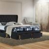 Istyle Wimbledon Double Drawer Storage Bed Frame Fabric Charcoal