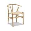 Arche Set of 2 Natural Solid Ash Wood Woven Cord Dining Chair
