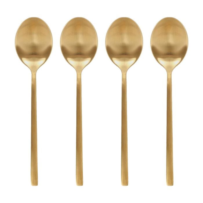 Argon Tableware Stainless Steel Dessert Spoons - 20cm - Pack of 4