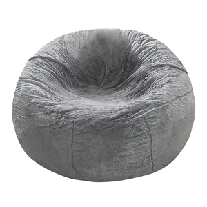 Bean Bag Cover Soft Fluffy Lazy Lounger Protector