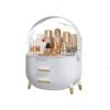 Provecta White Makeup and Skincare Organizer with Clear Lid – Vanity & Bathroom Counter Storage