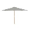 Hartman Amalfi Black and White Timber Market Umbrella