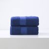 2pc Renee Taylor Brentwood Bath Sheet/Towel 160cm Low Twist 650GSM Cotton Royal
