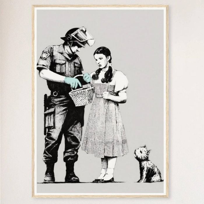 Galrie Banksy Stop and Search Poster 2007 - Museum Quality Art Print, Wood Frame, 50 x 70cm (20 x 28inch)