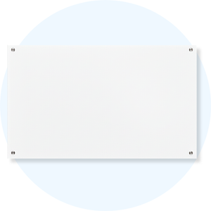 Lumiere Brilliant White Magnetic Glassboard 1500 x 900mm