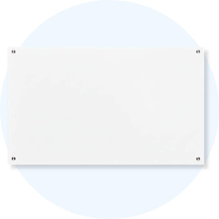 Lumiere Brilliant White Magnetic Glassboard 1500 x 900mm