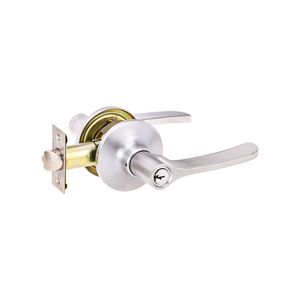 Lockwood Satin Chrome Symmetry Vicinity Entrance Leverset