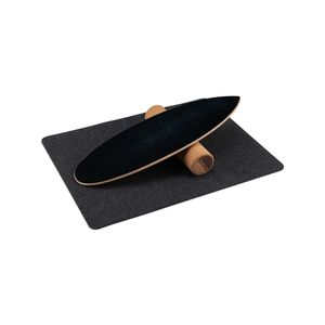Costway Wood Balance Board Trainer w/Felt Mat Yoga Exercise