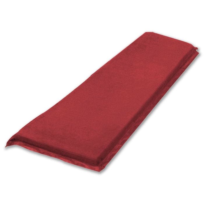 Self Inflating Mattress Sleeping Suede Mat Air Bed Camping Camp Hiking Joinable - Red
