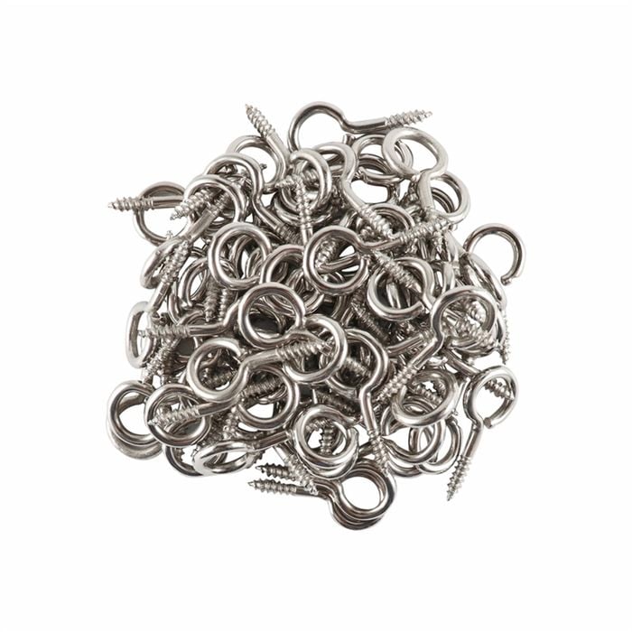 Everhang 7mm Screw Eye Hook - 100 Pack