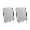 2PK SS Collective Gold Plated Hamptons Clipped Corner Photo Frame 5x7