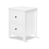 Franco White 2 Drawer Bedside Table