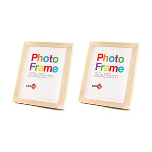 2x Unigift Photo & Artwork Wooden Frame 20x25cm/8x10" Home Office Decor Natural