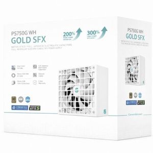 DeepCool PS750G WH 750W Gamer Storm SFX ,Full Japanese Electrolytic Capacitors, Cybenetics Platinum /PPLP Gold, Fluid Dynamic Be