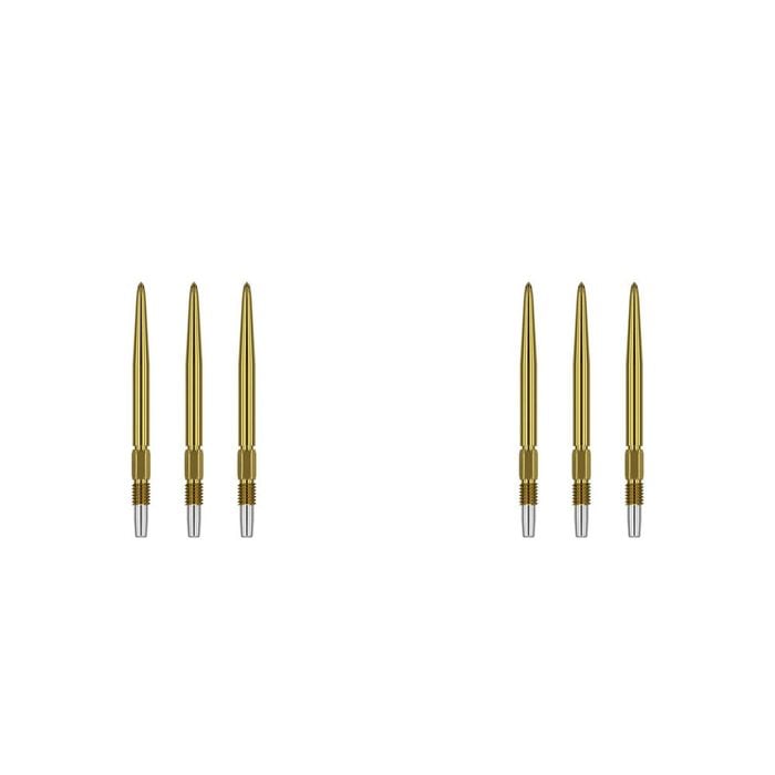 6pc Target Swiss Dart Point Pocket Size 40mm - Gold