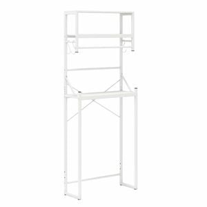 Costway Storage Rack Cabinet Open Shelf W/hooks Organizer