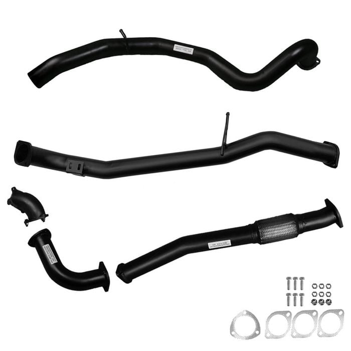 Ignite Exhausts Turbo Back For Nissan Gu Patrol 2.8l Turbo Diesel Wagon 3" / Pipe Black Aluminised Steel